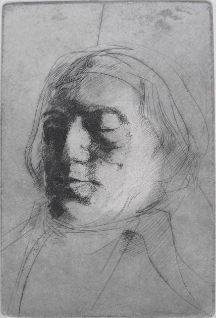 Thomas Cornell- ''Revolutionary Head''- etching: Thomas Cornell- ''Revolutionary Head''- etching, singed and numbered 113/250 in pencil, AAA edition, slightly light struck. 8 3/4 x 5 7/8''