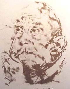 Jack Levine lithograph: Jack Levine- ''Requiem'' (Prescott 64)- lithograph, 1979, signed and numbered 77/150 in pencil, very good condition. 31 3/4 x 25 1/2''