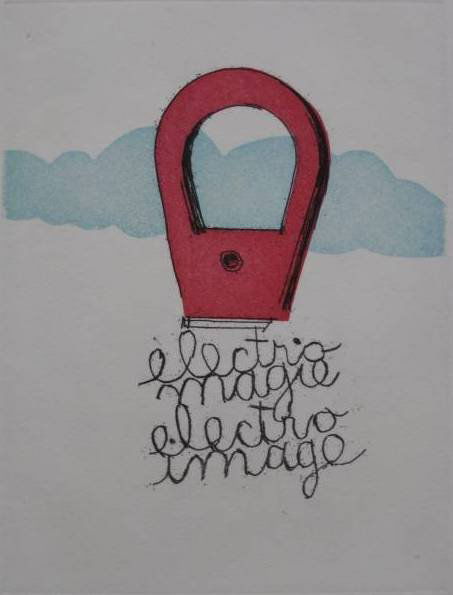 Man Ray etching and aquatint in colors: Man Ray- Electro Image- etching and aquatint in colors, 1969, signed and numbered 134/150 in pencil, from the suite ''Electro-Magie'', very good condition. 7 1/4 x 5 1/2''