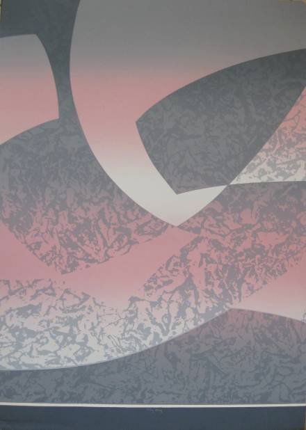 Robert Wilson silkscreen diptych: Robert Wilson- ''Odyssey''- silkscreen in colors (diptych), signed and titled in pencil, corners bumped and creased, several scuffs in image. 33 x 23 1/2''