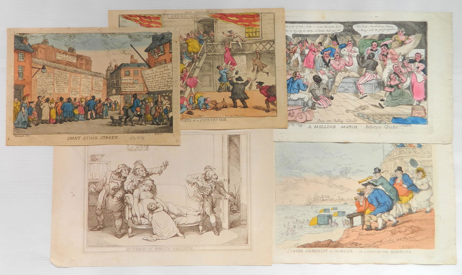 5 Thomas Rowlandson etchings (1 of 7)