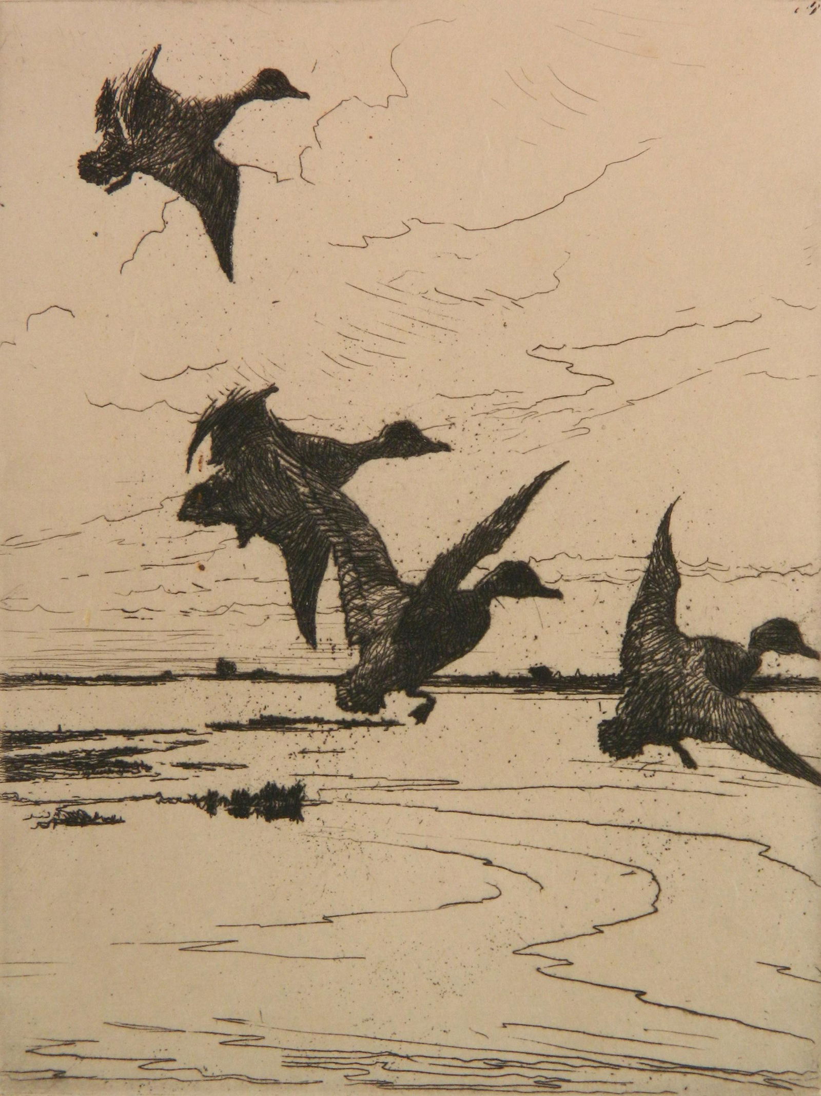 Frank Benson etching (1 of 4)