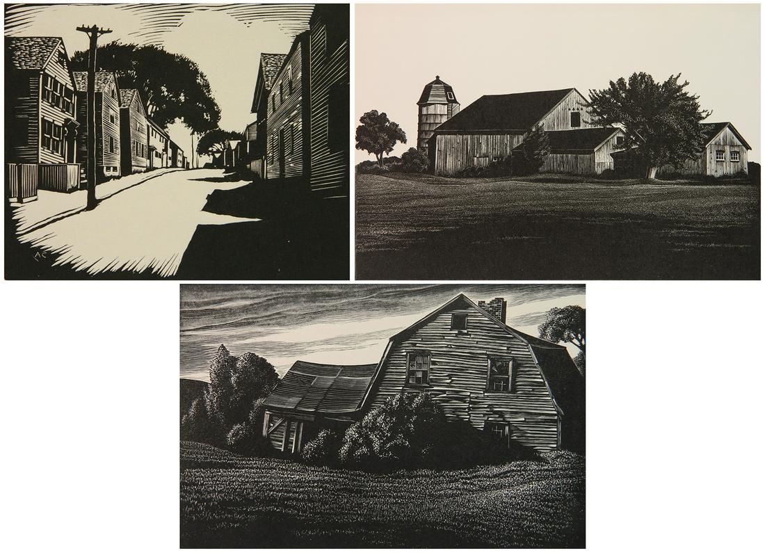 3 Asa Cheffetz wood engravings (1 of 13)