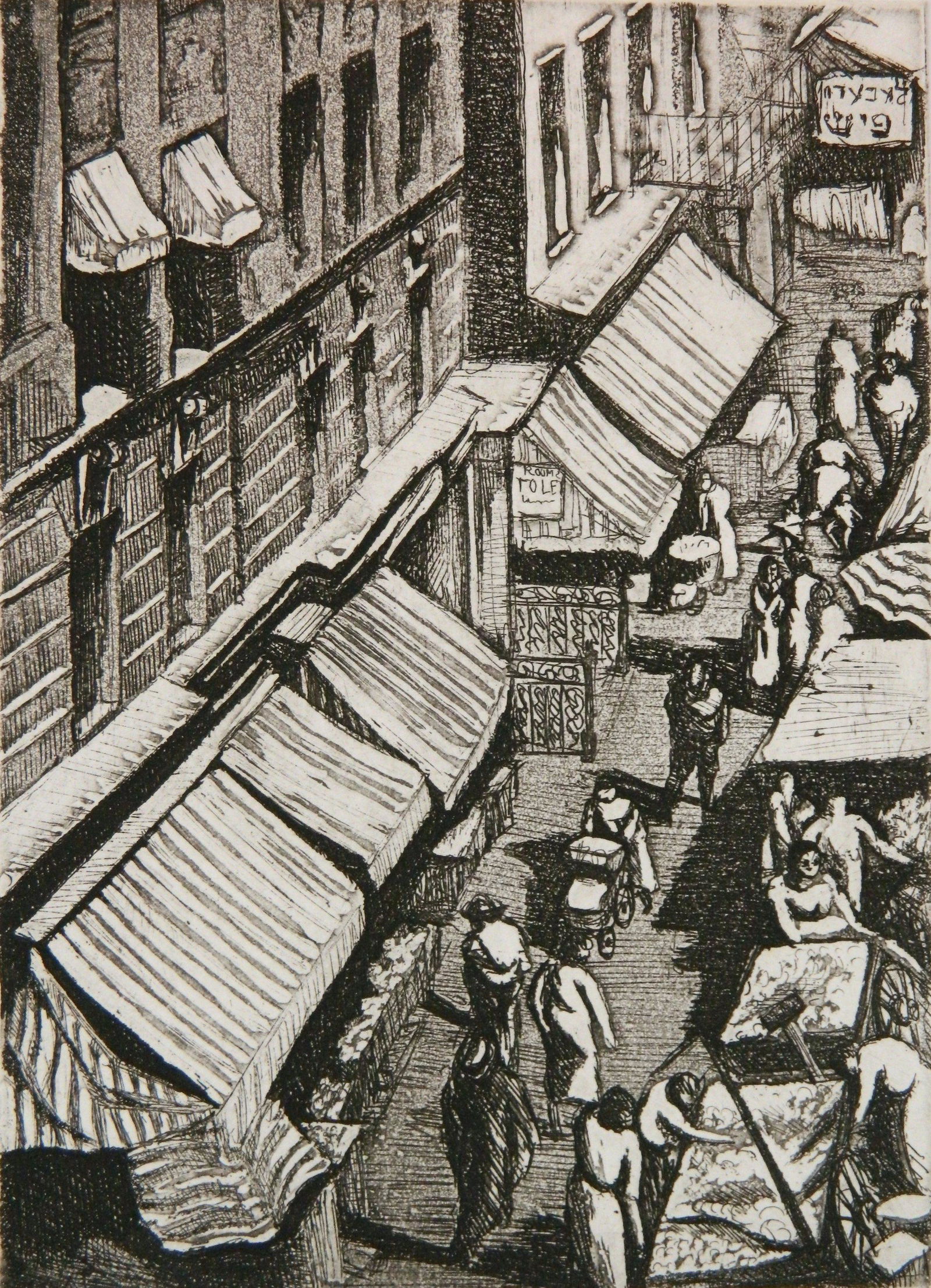 Isaac Friedlander etching (1 of 4)