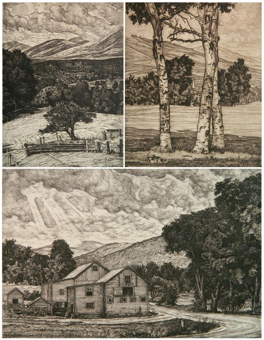 Luigi Lucioni 3 etchings (1 of 13)