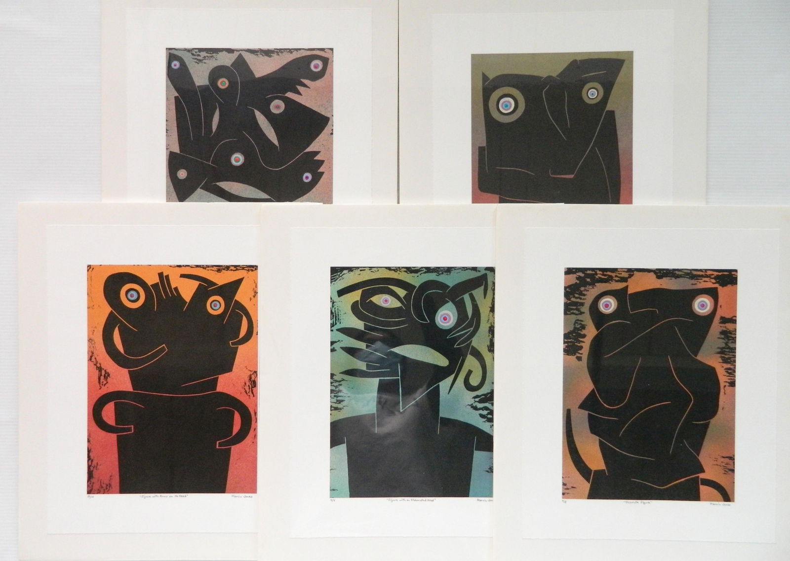 Marvin Jones 5 relief prints (1 of 7)