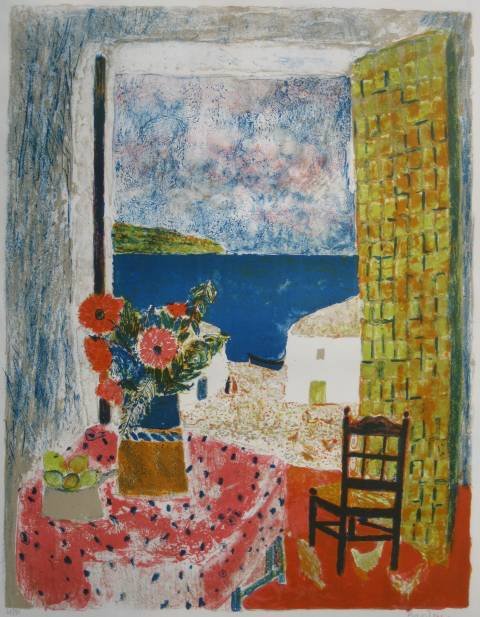 3 limited edition prints: Lot of 3 prints 1. Bardone- lithograph in colors. 2. Desheret- Dogs and Dorothy Rutka lithograph, generally good condition, various sizes.