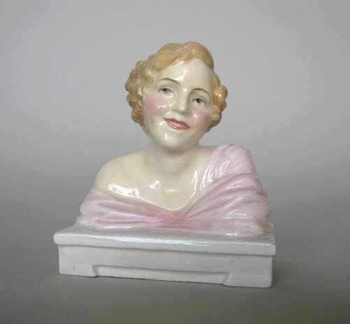 Royal Doulton Porcelain Figurine: Royal Doulton Porcelain Figurine- ''Vera'' HN 1729, designed by Leslie Harradine, issued 1935-1940, very good condition. 4 1/4'' Provenance: Whitley collection.