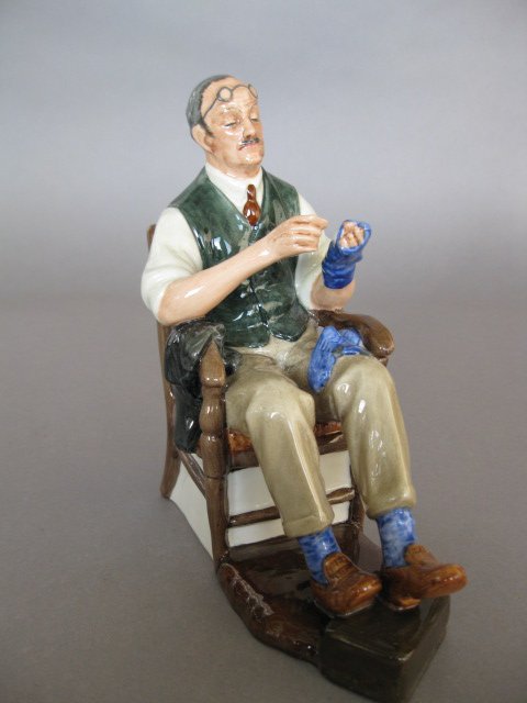 Royal Doulton Porcelain Figurine: Royal Doulton Porcelain Figurine- ''The Bachelor'' HN 2319, designed by Mary Nicoll, issued 1964-1975, signed in black pen on bottom- 'Michael Doulton 13 Oct.- 1980', very good condition. 7''
