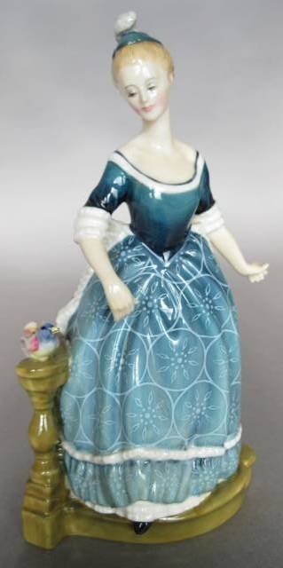 Royal Doulton Porcelain Figurine: Royal Doulton Porcelain Figurine- ''Clarinda'' HN 2724, designed by William K. Harper, issued 1975-1981, very good condition. 8 1/2''