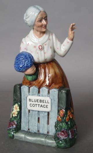 Royal Doulton Porcelain Figurine: Royal Doulton Porcelain Figurine- ''Thank You'' HN 2732, designed by William K. Harper, issued 1976-1990, signed in gold pen on bottom- 'Michael Doulton 24 Oct. 1983', very good condition. 8 3/4''