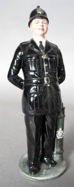 Royal Doulton Porcelain Figurine: Royal Doulton Porcelain Figurine- ''The Bobby'' HN 2778, designed by William K. Harper, issued 1992-1995, very good condition. 9'' Provenance: Whitley collection