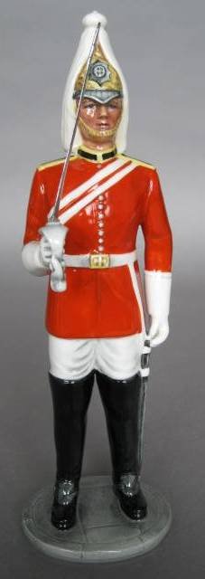 Royal Doulton Porcelain Figurine: Royal Doulton Porcelain Figurine- ''The Life Guard'' HN 2781, designed by William K. Harper, issued 1992-1995, very good condition. 9 1/2'' Provenance: Whitley collection
