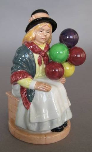 Royal Doulton Porcelain Figurine: Royal Doulton Porcelain Figurine- ''Balloon Girl'' HN 2818, designed by William K. Harper, issued 1982-1997, very good condition. 6 1/2''