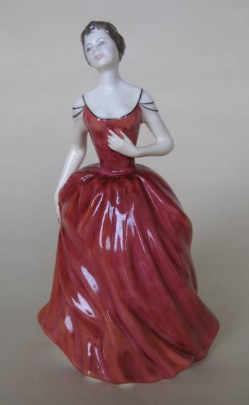 Royal Doulton Porcelain Figurine: Royal Doulton Porcelain Figurine- ''Innocence'' HN 2842, designed by E. J. Griffiths, issued 1979-1983, signed in black marker on bottom- '15 Nov. 1979 Michael Doulton', very good condition. 7 1/2''