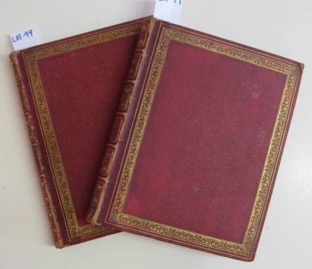 ''American Scenery; or Land, Lake & River'' 2 vols.: Willis, Esq., N. P., ''American Scenery; or Land, Lake & River'', Vols.1 & 2, drawings by W. H. Bartlett, George Virtue, London, 1840, vol.1 signed by Bartlett, pages and prints inside age toned and s