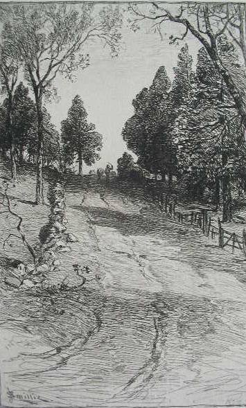 James D. Smillie etchings: James D. Smillie- ''Up the Hill'' (Witthoft 12)- 2 etchings, 1879, as published in American Art Review, very good condition. 7 3/4 x 6 3/8''