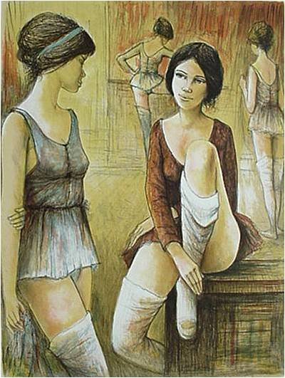 Jacques Lalande 2 lithographs: Jacques Lalande- ''Ballet I''; ''Ballet II''- 2 lithographs in colors, both signed and numbered in pencil, edition of 275 each, minor handling creases, otherwise very good condition. 18 x 24 1/4''; 24