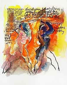 Abraham Rattner lithograph: Abraham Rattner- ''Feast of Lights, Hannukah'' (Kennedy 293)- lithograph in colors, 1971, signed and numbered 34/100 in pencil, very good condition. 29 x 23''