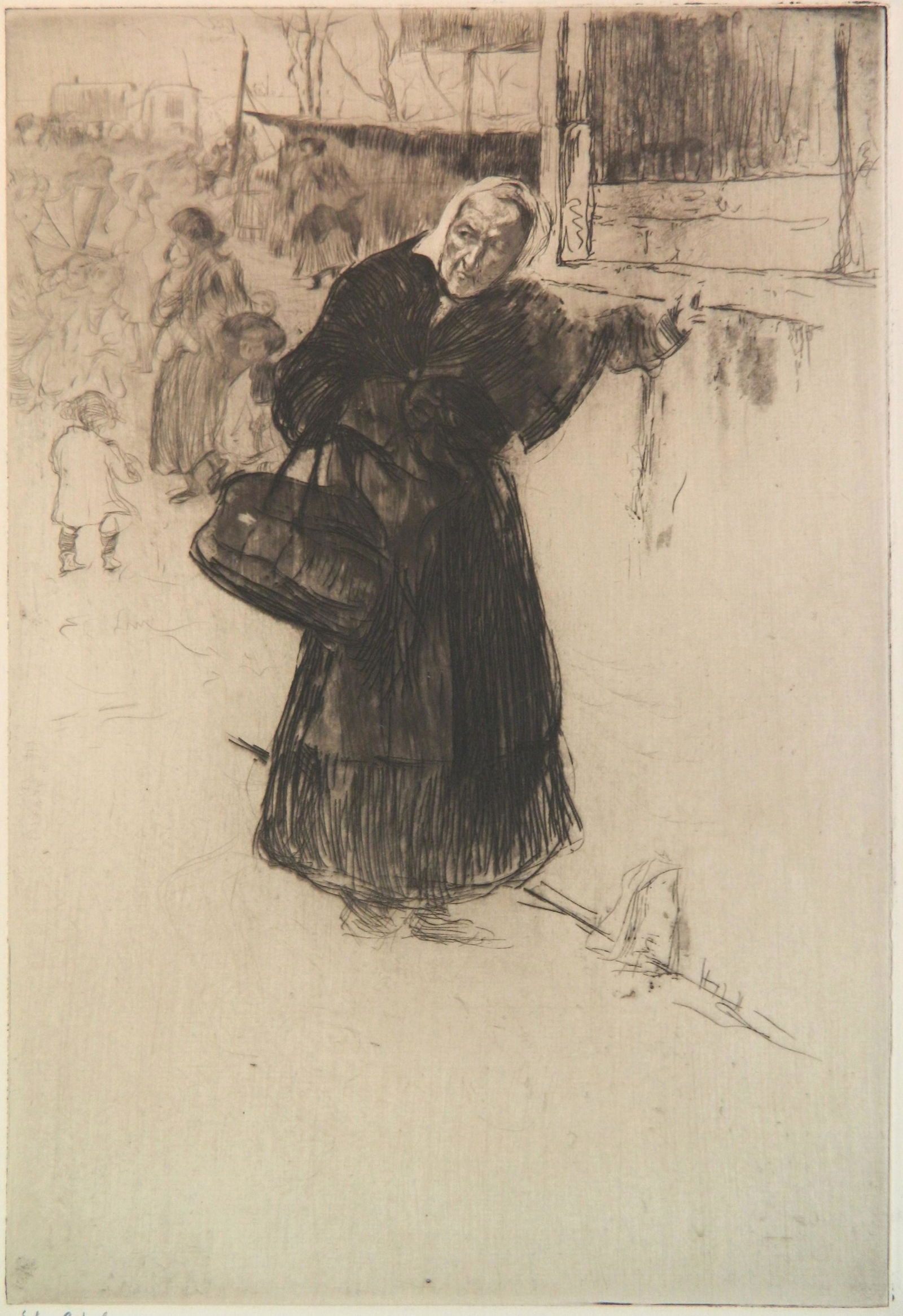 Edgar Chahine drypoint (1 of 4)