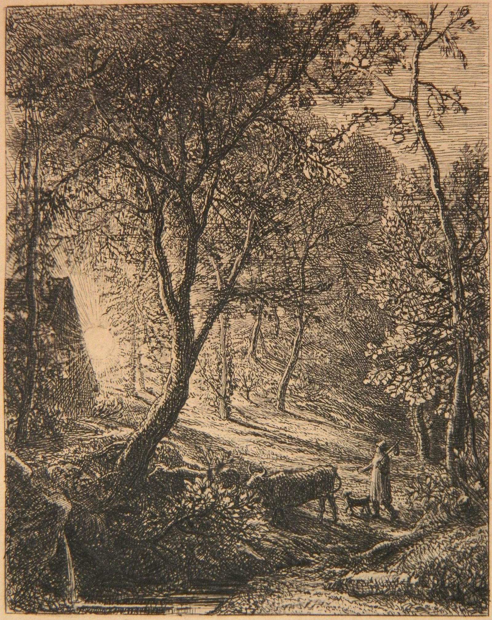 Samuel Palmer etching (1 of 3)