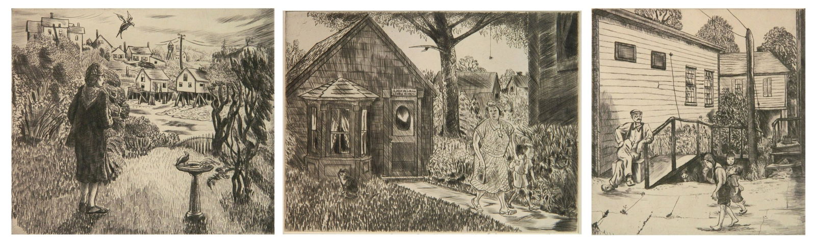 3 Peggy Bacon drypoints (1 of 10)