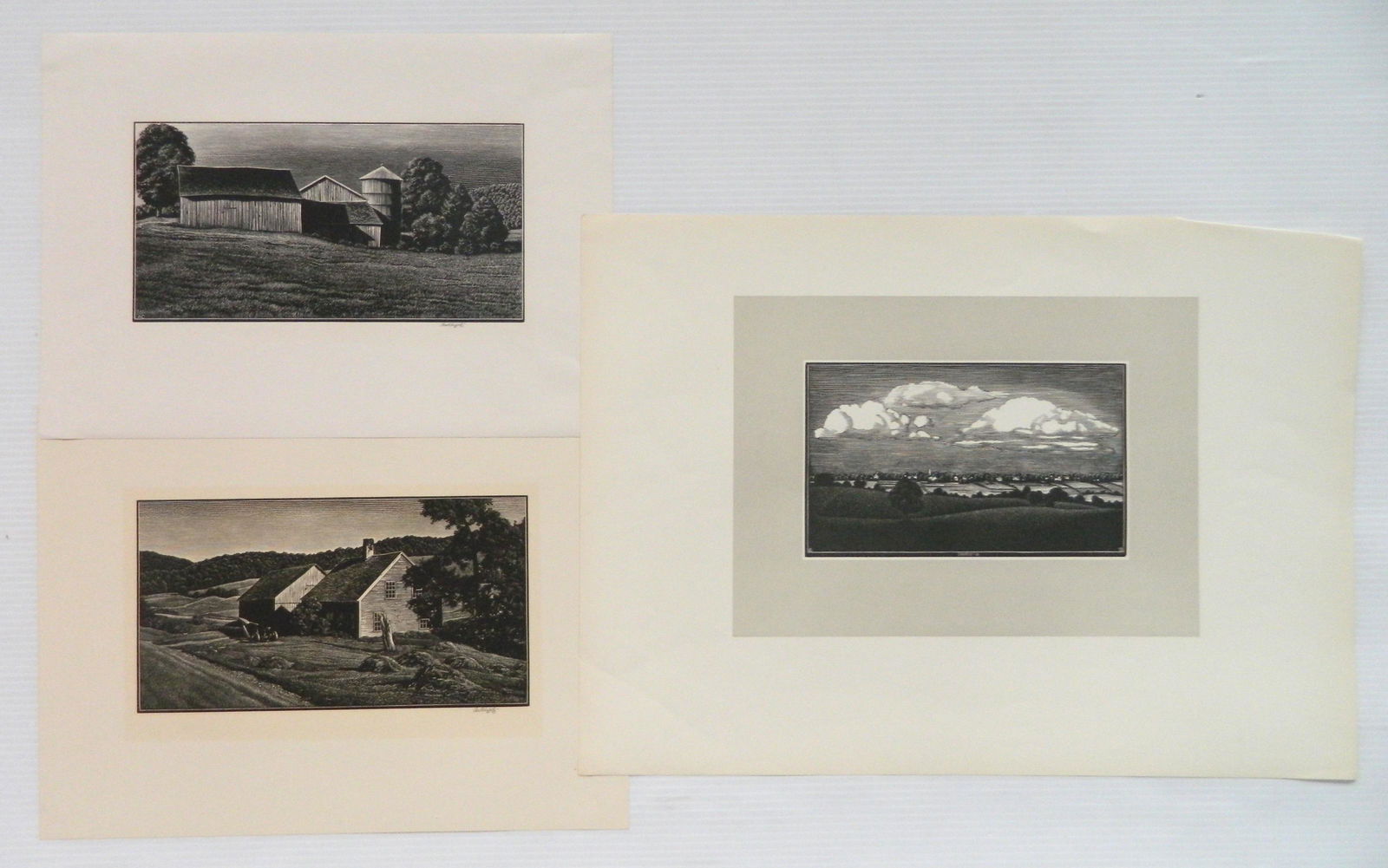 3 Asa Cheffetz wood engravings (1 of 7)