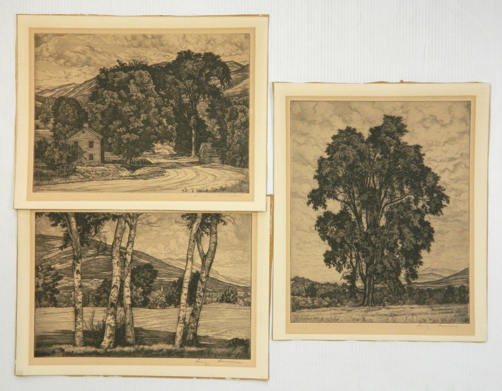 3 Luigi Lucioni etchings (1 of 6)