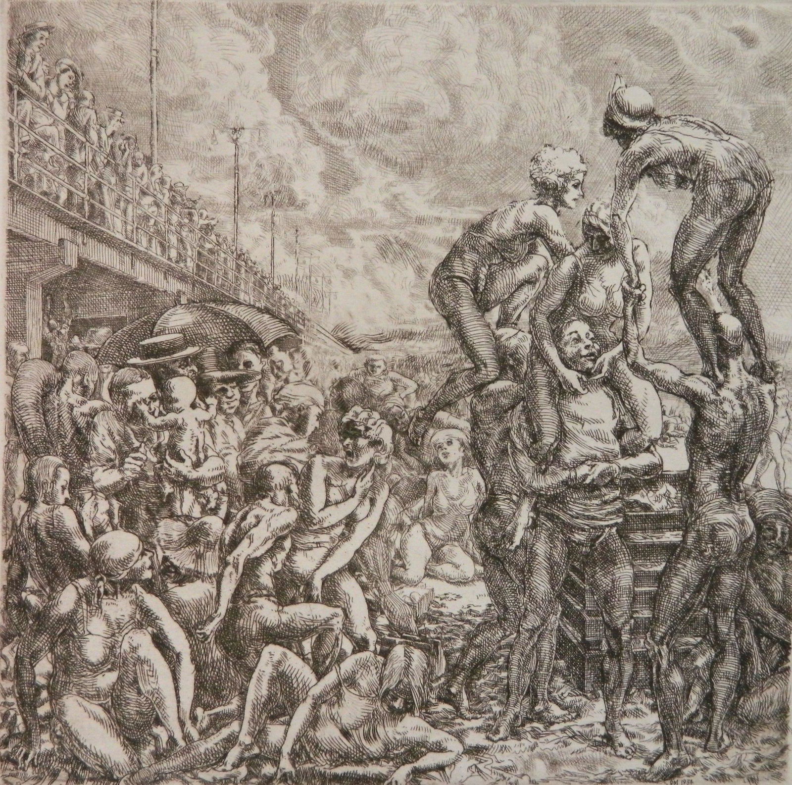 Reginald Marsh etching (1 of 3)