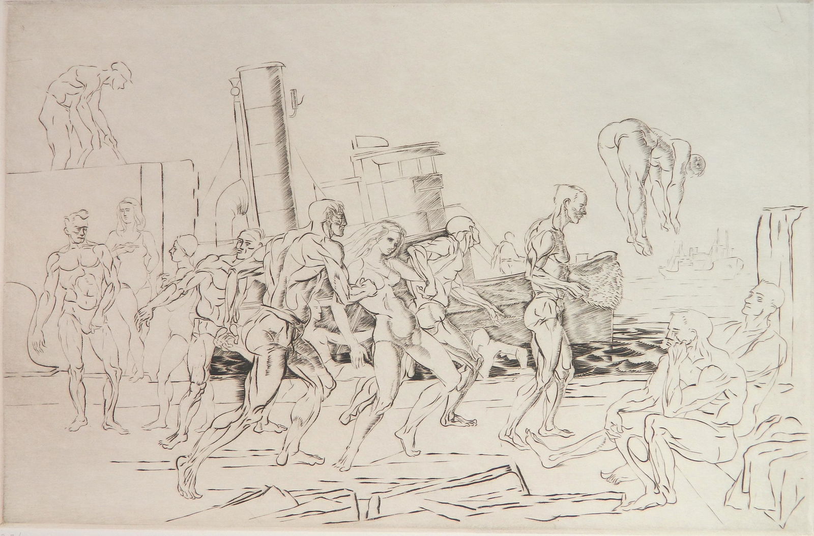 Reginald Marsh engraving (1 of 3)