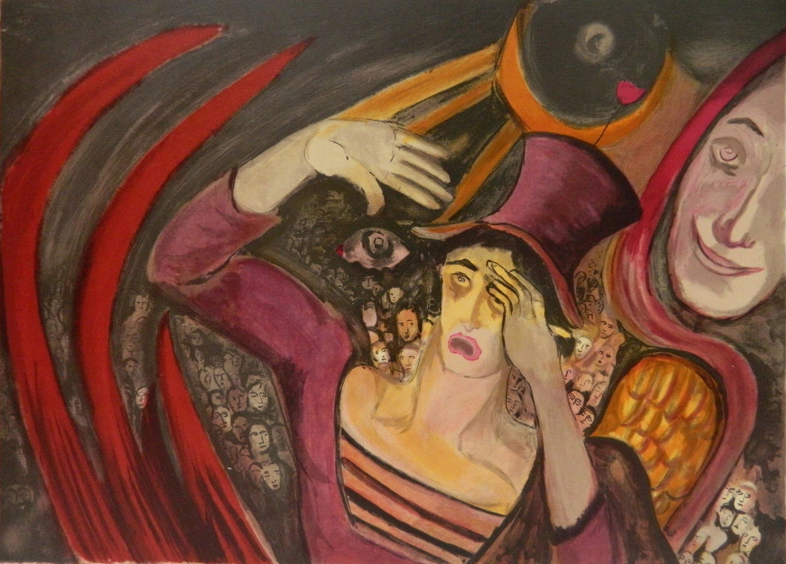 Marcel Marceau lithograph (1 of 4)