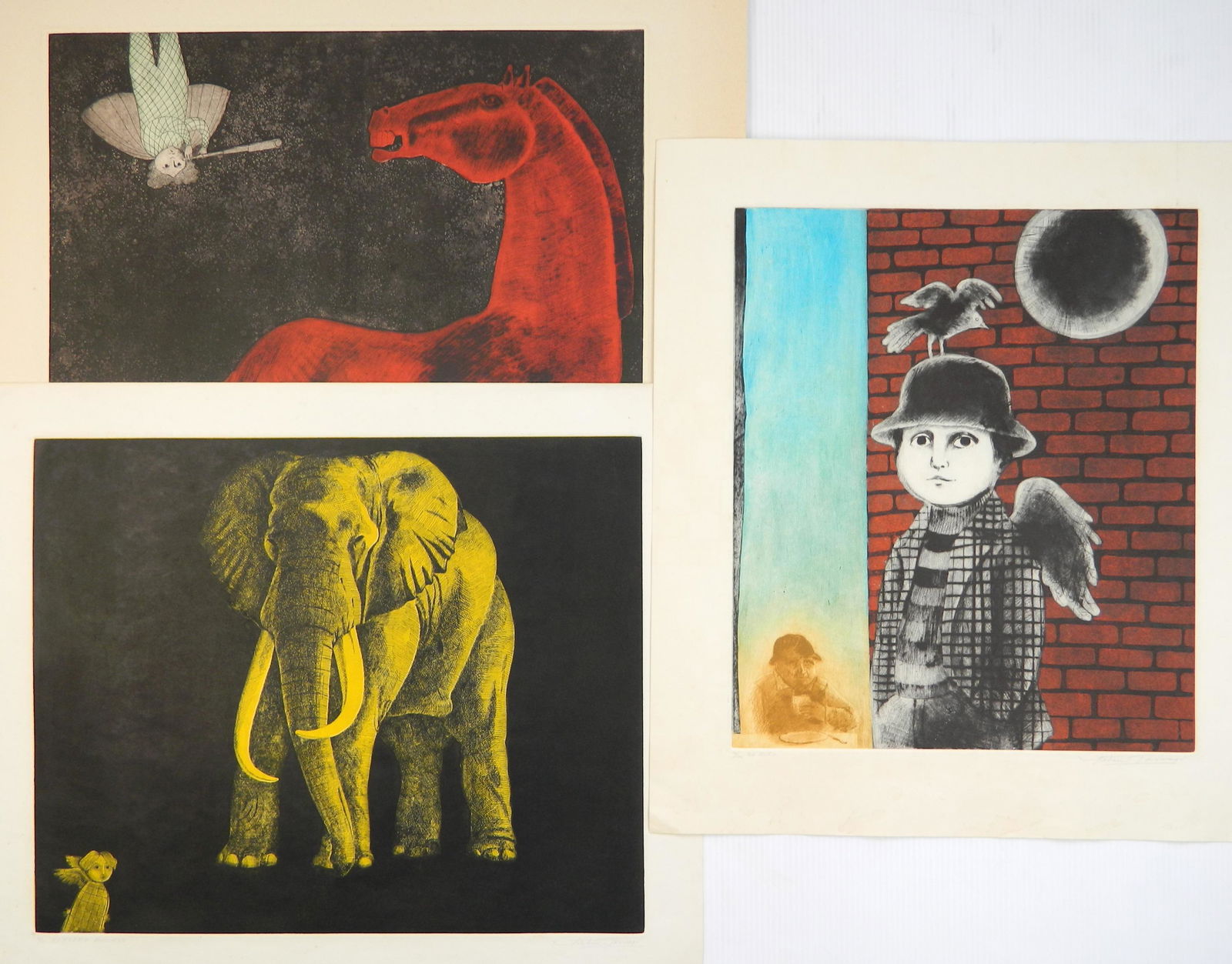 3 Leticia Tarrago etchings (1 of 5)