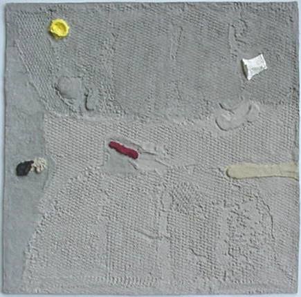 Suzanne Anker cast paper pulp: Suzanne Anker- ''Cacoon''- cast paper pulp, 1990, signed, titled and dated in pencil on verso, edition of 254, the Print Club of Cleveland publication No. 67, very good condition. 19 3/4 x 19 3/4''