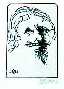 Leonard Baskin wood engraving: Leonard Baskin- ''Jacques Callot'' (Fern & O'Sullivan 724)- wood engraving, signed in pencil, very good condition. 3 1/2 x 2 1/2''