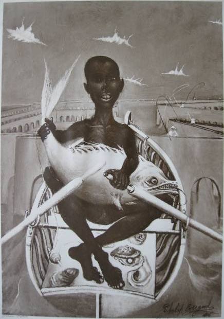 Philip Evergood- ''Dream Catch'' lithograph: Philip Evergood- ''Dream Catch''- off-set lithograph, signed and titled in pencil, minor handling crease otherwise very good condition. 19 3/8 x 13 1/2''
