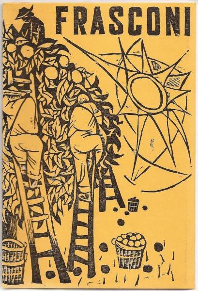 Antonio Frasconi exhibition catalog: 10 copies of Antonio Frasconi catalog- ''The work of Antonio Frasconi''- Catalogue of an Exhibition sponsored by The Print Club of Cleveland and The Cleveland Museum of Art, 1953, with original woodcu