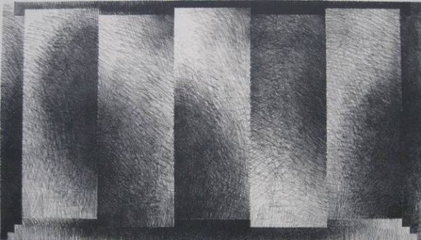 Douglas Freed lithograph: Douglas Freed- ''Sanctuary Study''- lithograph, 1984, signed, dated, titled and numbered 2/15 in pencil, very good condition. 16 x 28''