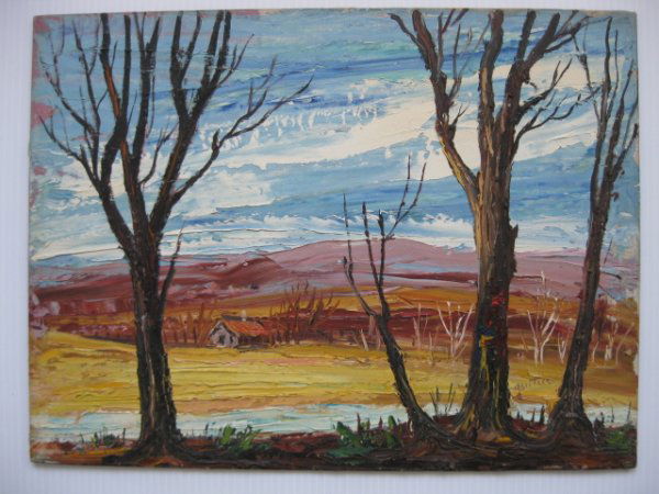 Gautier oil painting (Student of A. Pels): Gautier- Fall Landscape- oil on canvasboard, signed lower right, very good condition. 12 x 16''. Gautier was a student of Albert Pels.
