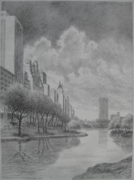 Gerald Geerlings lithograph: Gerald Geerlings- ''Hail Utopia'' (Czestochowski 34)- lithograph, 1975, signed and titled in pencil, from the series ''Salute to New York'', edition of 90, very good condition. 12 1/2 x 9 1/4''