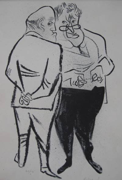 William Gropper lithograph: William Gropper- ''Members of The Bar''- lithograph, signed and numbered 29/175 in pencil, very good condition. 15 x 10 1/2''