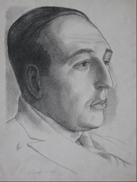 Charles Locke lithograph: Charles W. Locke- Portrait of A Gentleman- lithograph, signed in pencil, soiling and staining throughout margins. 10 1/2 x 8''