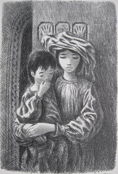 Fletcher Martin lithograph: Fletcher Martin- Mother and Child- lithograph, signed in pencil, very good condition. 11 1/2 x 8''