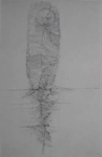 Gregory Masurovsky etchings: Gregory Masurovsky- ''Plume A Lar Mer''- etching, 1962, signed, dated, titled and numbered 47/50, minor soiling throughout; together with a second etching ''Nuit'', 1963, edition of 50, fair condition