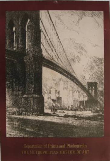 after Joseph Pennell poster: after Joseph Pennell- ''Department of Prints and Photographs The Metropolitan Museum of Art''- off-set lithographic poster, some minor tears around outer edges. 35 x 24''