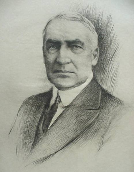 Presidential portraits- 4: Presidents- American- Philips- Portrait of Warren Harding; Phillips- Portrait of Grover Cleveland; Ian Strang- Grover Cleveland''; Franklin T. Woods- ''Portrait of Herbert Hoover''- 1 lithograph and 3