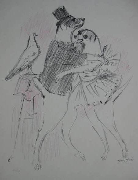 after Marcel Vertes lithographs: after Marcel Vertes- Ballerinas- 5 off-set lithographs, minor handling creases and some staining throughout. various sizes