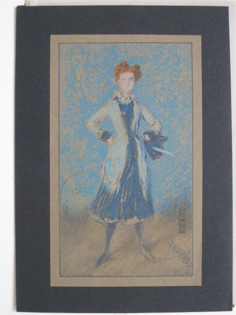 After James Whistler lithographs- Studio: after James Whistler- ''Bead-Stringers, Venice''; ''The Blue Girl''; ''The Old Marble Hall, Venice'' and ''A Venetian Canal''- 4 lithographs after pastel drawings, lithography by T. R. Way, as publish