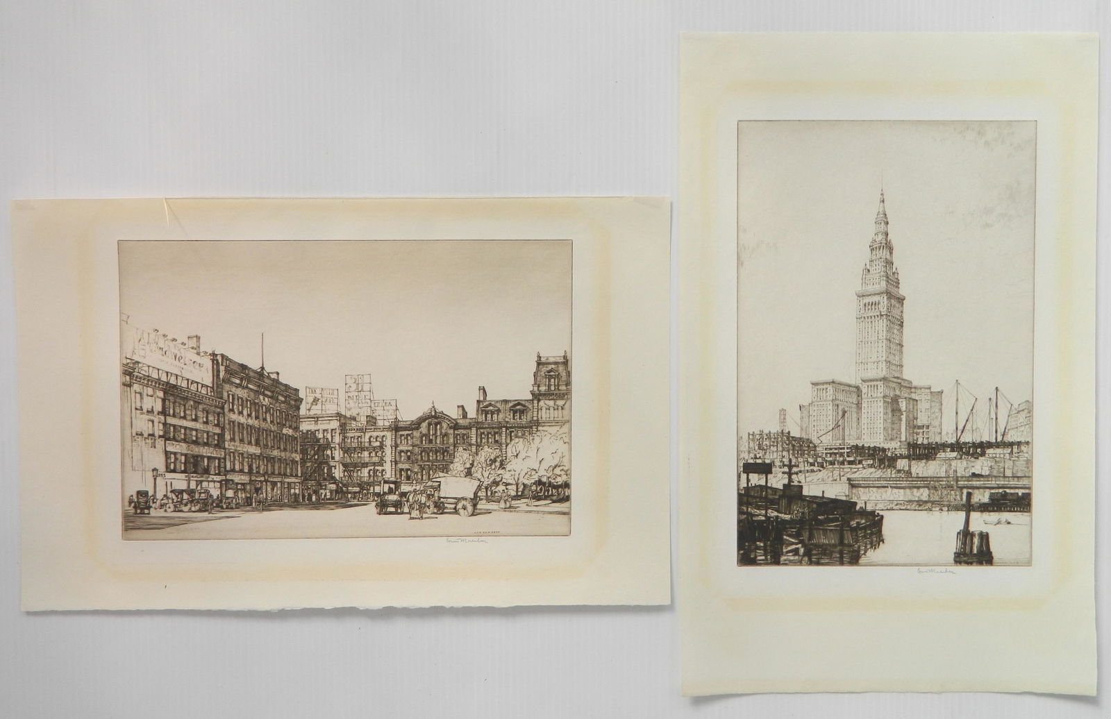 2 Louis C. Rosenberg etchings (1 of 6)