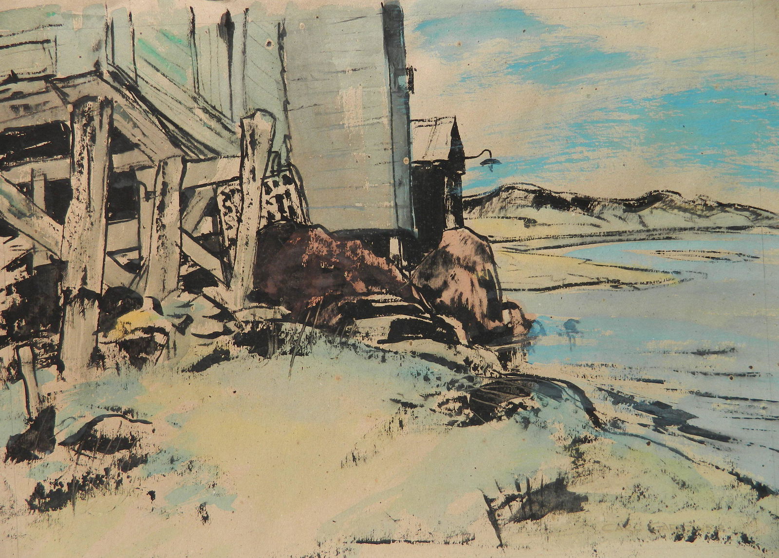 Carl Gaertner watercolor (1 of 3)
