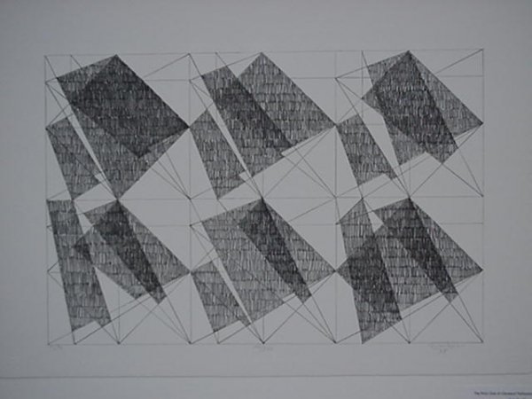 Jack Tworkov lithograph: Jack Tworkov (American 1900-1982)- ''T L #6''- lithograph, 1978, signed in pencil, edition of 250 plus 15, The Print Club of Cleveland publication no. 58. 12 1/4 x 18'' 31.1 x 45.8cm